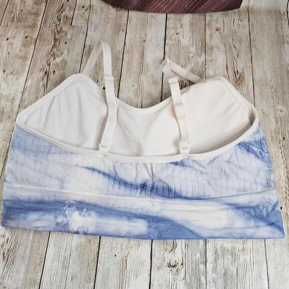 Women's Nautica Blue and White Tie-Dye Sports Bra Size M - Picture 4 of 6